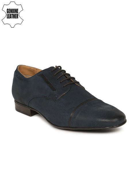 

Ruosh Men Navy Leather Derbys, Navy blue