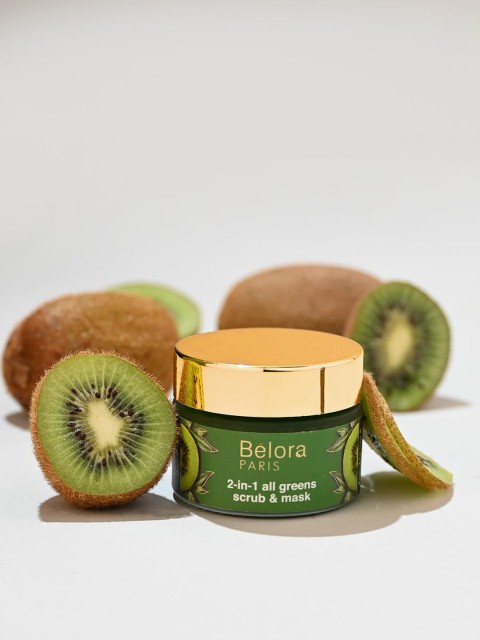 

Belora Paris 2-In-1 All Greens Scrub & Mask with Kiwi Extract 50 g, Green