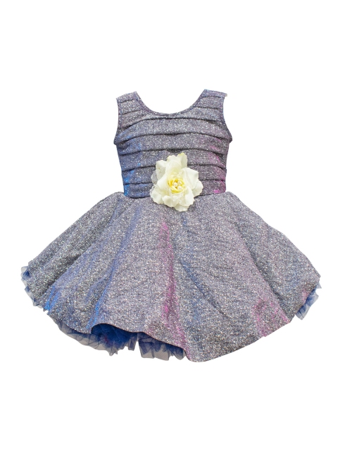 

AMIRTHA FASHION Gunmetal-Toned Satin Dress, Metallic