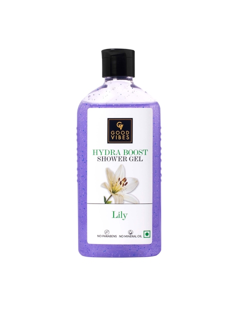 

Good Vibes Lily Hydra Boost Paraben-Free Shower Gel - 300 ml, Purple