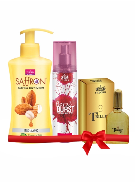 

VI-JOHN Set of Body Lotion 250 ml - Trillion EDP 30 ml - Floral Burst Juicy Deo 150 ml, Multi