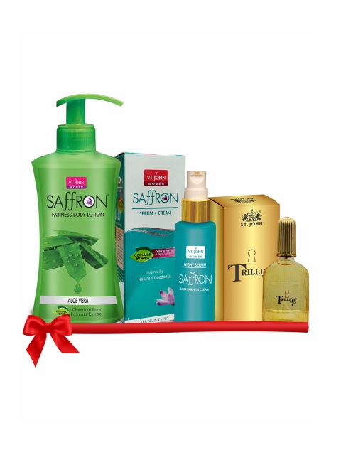 

VI-JOHN Set Of 3 Lotion Aloe Vera 250 ml, Face Serum & Trillion 30 ml, Multi