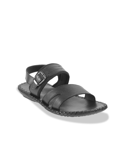 

Mochi Men Black Leather Comfort Sandals