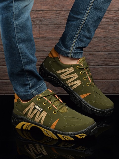 

essence Boys Green Trekking Non-Marking Shoes