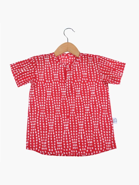 

SuperBottoms Kids Maroon Printed Kurta