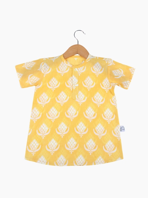 

SuperBottoms Unisex Kids Yellow Checked Trousers