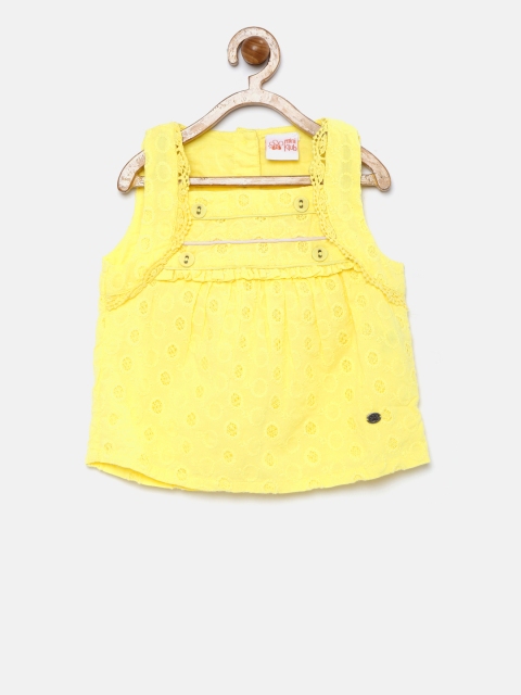

FS Mini Klub Girls Yellow Self-Designed Top