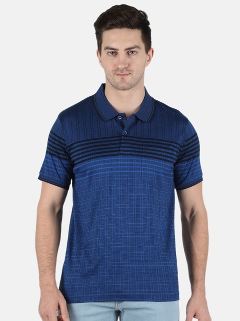 

Monte Carlo Men Navy Blue Polo Collar Pure Cotton T-shirt