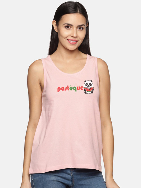 

BEVERLY BLUES Women Pink Typography Printed T-shirt