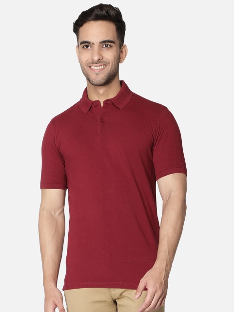 

Callino London Men Maroon Polo Collar T-shirt