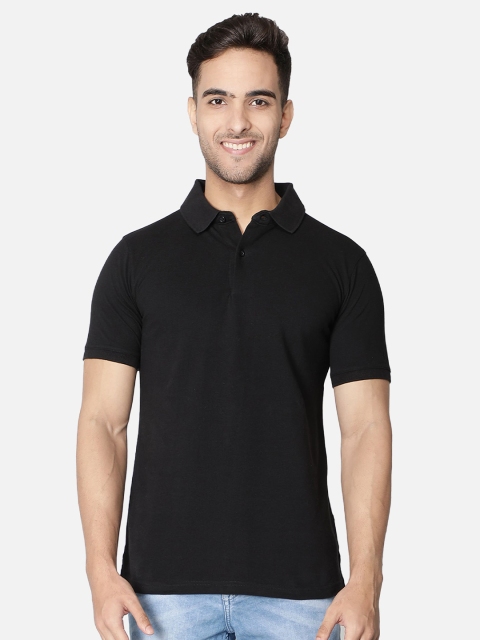 

Callino London Men Black Polo Collar T-shirt