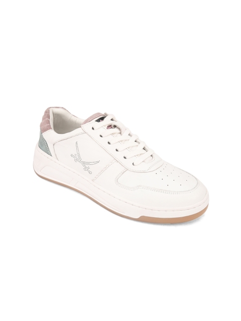 

Alberto Torresi Women Pink Perforations Leather Sneakers
