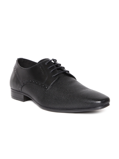 

Red Tape Men Black Textured Leather Formal Shoes