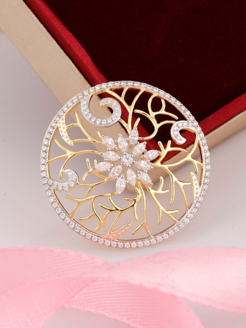 

Silgo Sterling Silver Gold Plated Cubic Zirconia Pendant