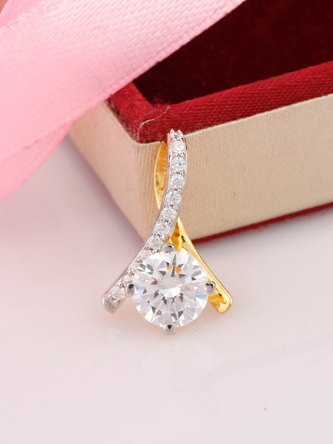 

Silgo Women Gold -Plated Zirconia Studded Pendant