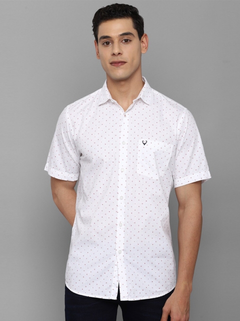 

Allen Solly Men White Slim Fit Printed Casual Shirt