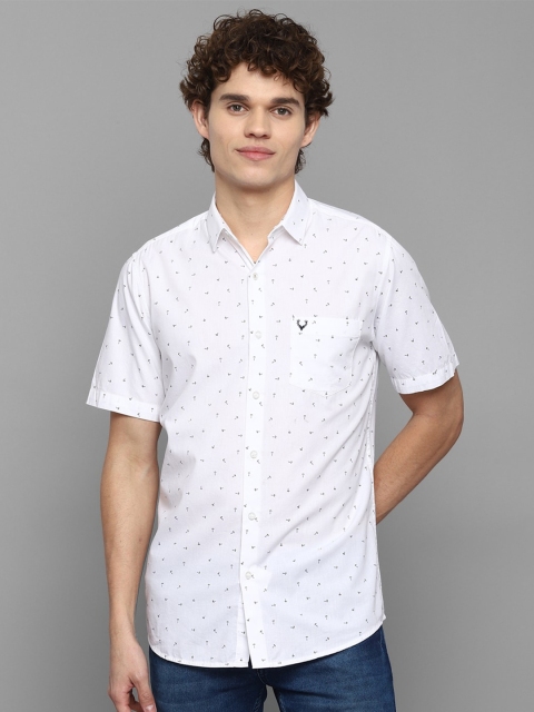 

Allen Solly Men White Slim Fit Printed Casual Shirt