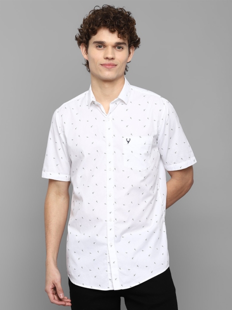 

Allen Solly Men White Slim Fit Printed Casual Shirt