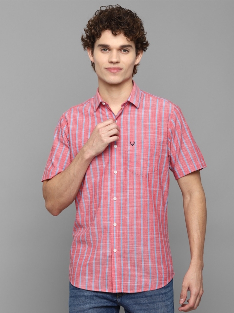 

Allen Solly Men Pink Slim Fit Tartan Checks Checked Casual Shirt