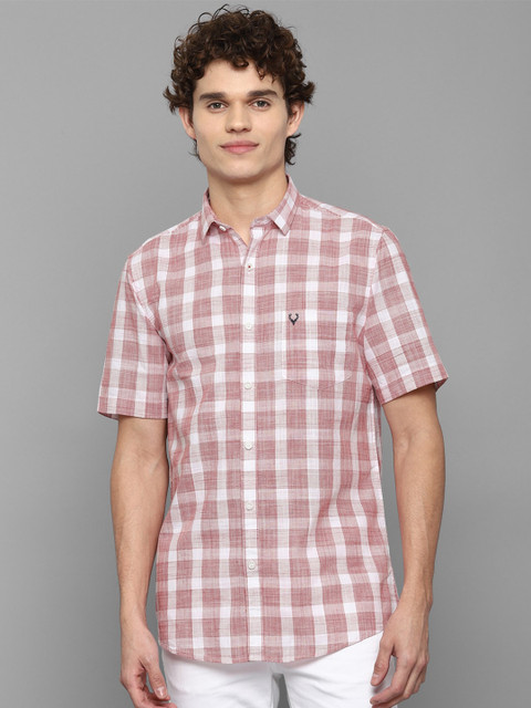 

Allen Solly Men Purple Slim Fit Tartan Checks Checked Casual Shirt