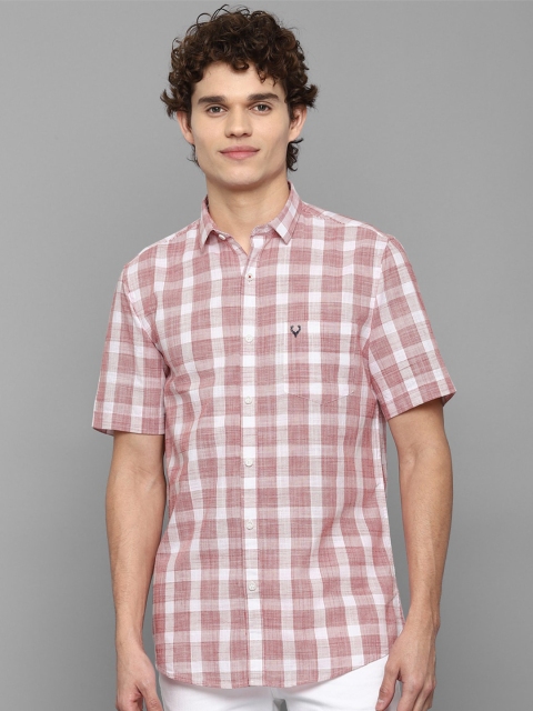 

Allen Solly Men Purple Slim Fit Tartan Checks Checked Casual Shirt