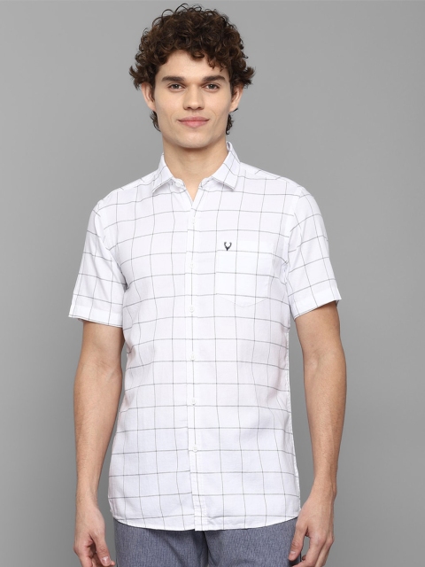 

Allen Solly Sport Men White Windowpane Checks Checked Casual Shirt