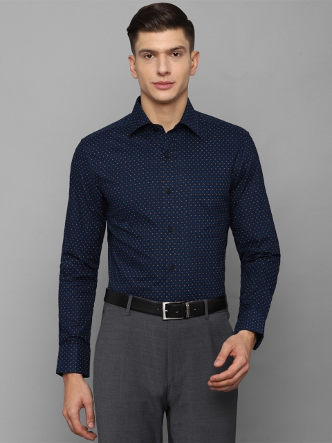 

Louis Philippe Men Navy Blue Printed Formal Shirt