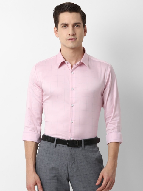 

Louis Philippe Sport Men Pink Slim Fit Checked Casual Shirt