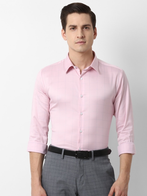 

Louis Philippe Sport Men Pink Slim Fit Checked Casual Shirt