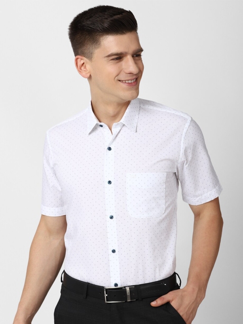 

Peter England Men White Printed Formal Shirt