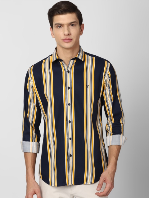 

V Dot Men Multicoloured Slim Fit Striped Casual Shirt, Multi