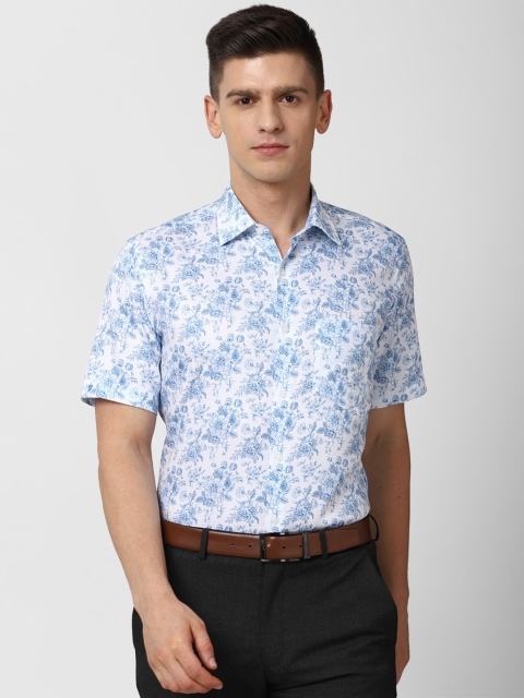 

Van Heusen Men White Floral Printed Formal Shirt