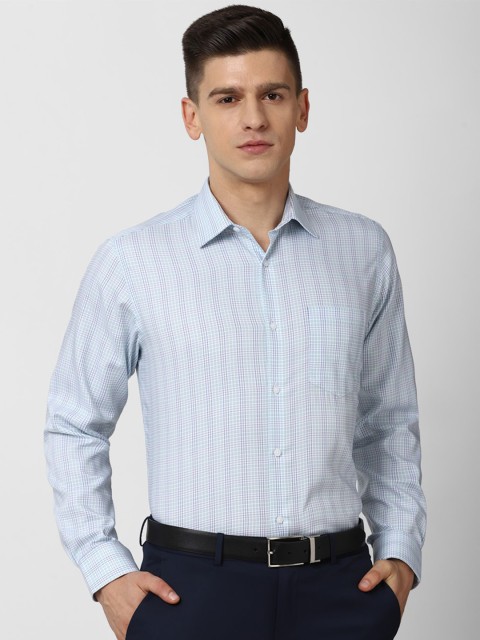 

Van Heusen Men Blue Striped Formal Shirt