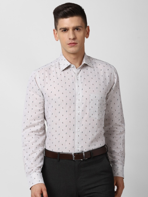 

Van Heusen Men Grey Printed Formal Shirt