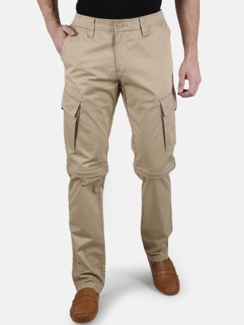 

Monte Carlo Men Khaki Smart Slim Fit Cargos Trousers