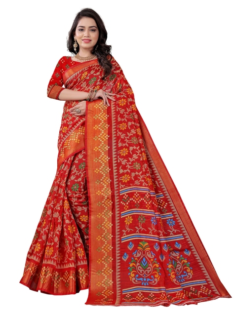 

KALINI Rose Gold & Blue Floral Fusion Mysore Silk Saree