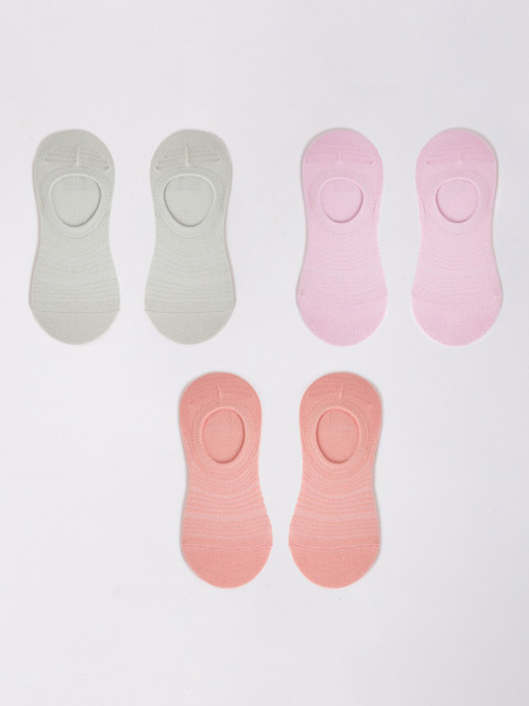 

max Women Pack Of 3 Assorted Cotton Shoe Liners