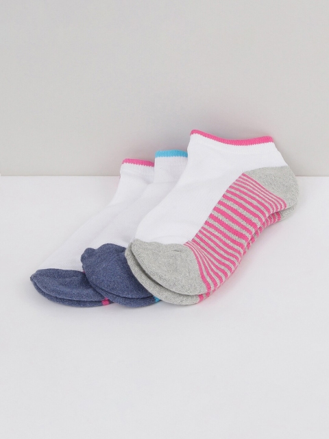 

max Women Pack of 3 Assorted Ankle Length Cotton Socks