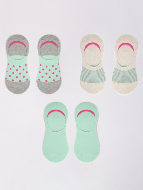 

max Women Pack Of 3 Assorted Cotton Shoe Liners
