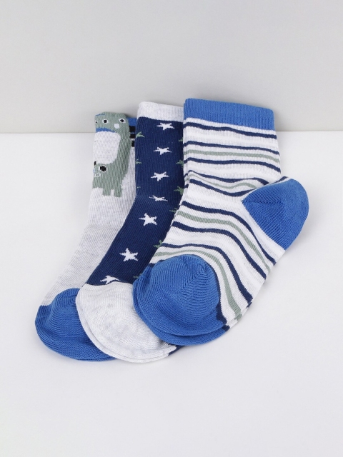 

max Boys Pack of 3 Assorted Ankle Length Cotton Socks