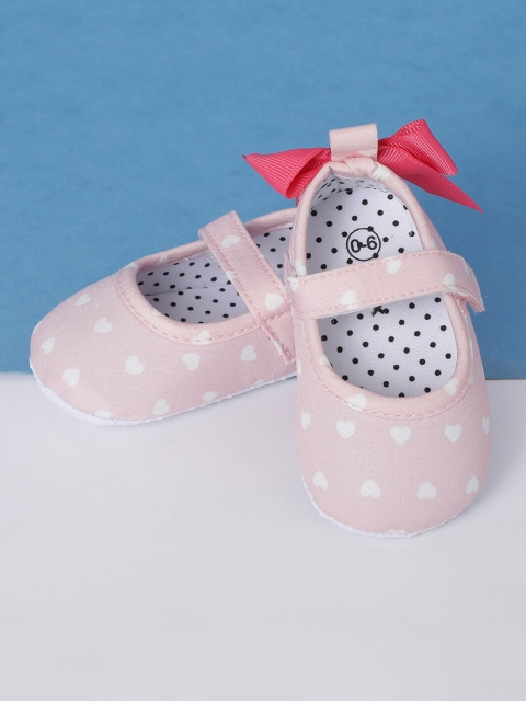 

max Girls Pink & White Heat Printed Bow Detail Booties