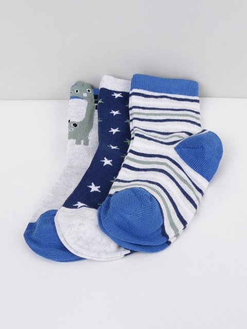 

max Boys Pack Of 3 Assorted Ankle-Length Cotton Socks