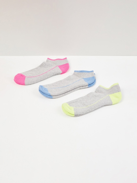 

max Girls Set Of 3 Assorted & Printed Pure Cotton Ankle Length Socks, Multi