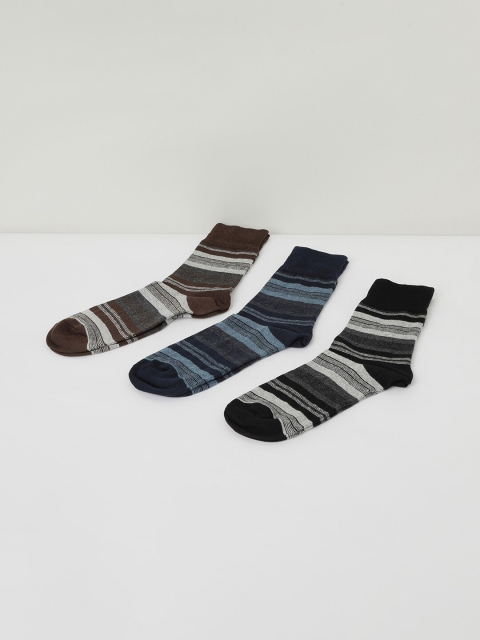 

max Men Pack Of 3 Assorted Above Ankle-Length Cotton Socks