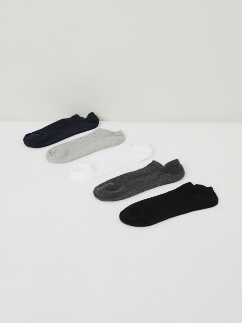 

max Men Pack Of 5 Assorted Ankle-Length Cotton Socks