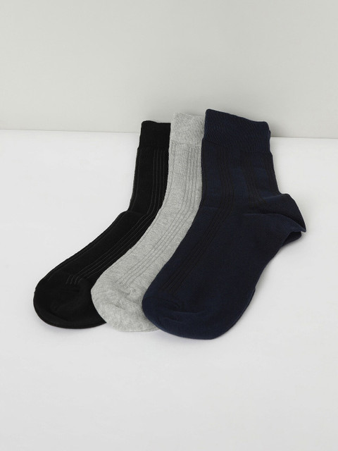 

max Men Pack Of 3 Assorted Above Ankle-Length Cotton Socks