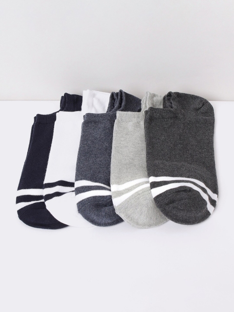 

max Men Pack of 5 Assorted Ankle Length Socks, Multi