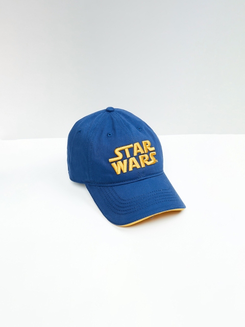 

max Men Blue & Yellow Embroidered Baseball Cap, Navy blue