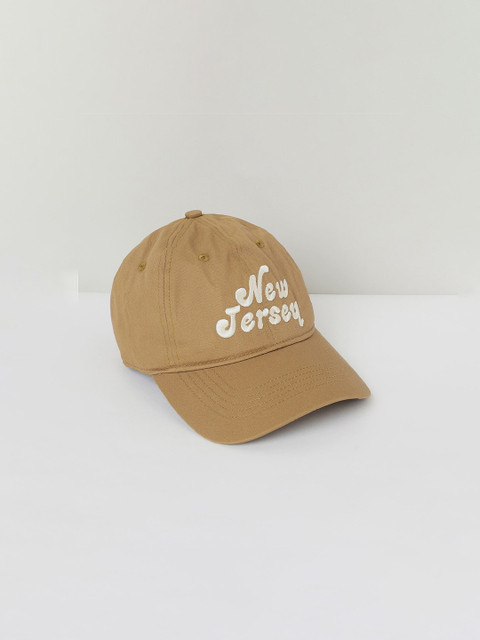 

max Men Brown & White Printed Baseball Cap