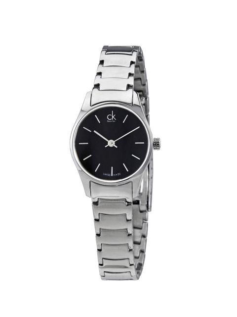 

Calvin Klein Women Black Dial & Silver Toned Bracelet Style Analogue Watch K4D23141